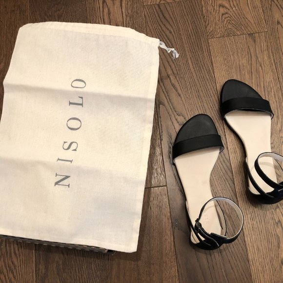 Nisolo Serena Black Sandal NWT size 7.5 - Picture 9 of 9